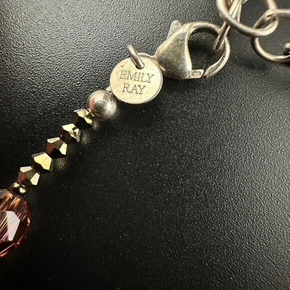 Emily Ray Colorful Multi Stone & Crystal Long Statement Necklace - Picture 9 of 9